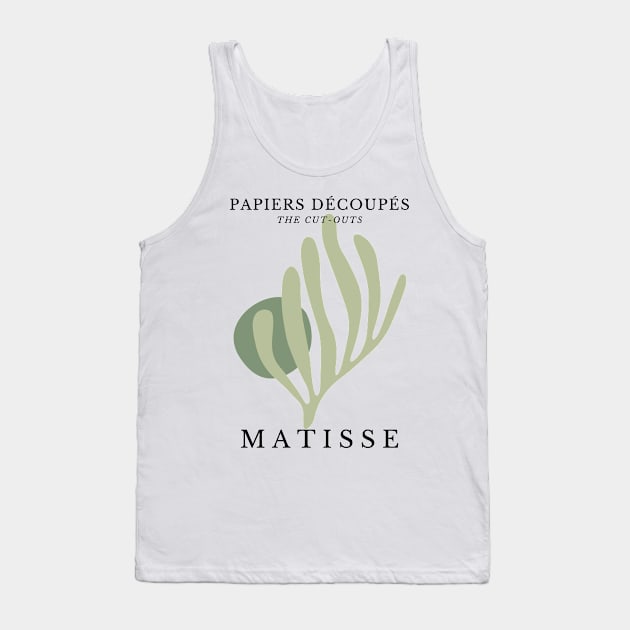 Henri Matisse Cut Outs Green Remake Museum Matisse Tank Top by mystikwhale